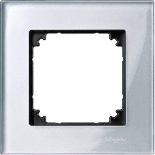 Рамка универсальная Schneider Electric Merten M-Elegance 1-м. стекло бриллиантовое серебро картинка